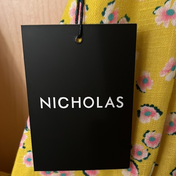 Nicholas Celie Hastings Floral Maxi Linen Dress Size 6 NWT - Picture 8 of 16